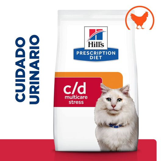 Hill's Prescription Diet Urinary Care c/d multicare stress pollo pienso para gatos, , large image number null